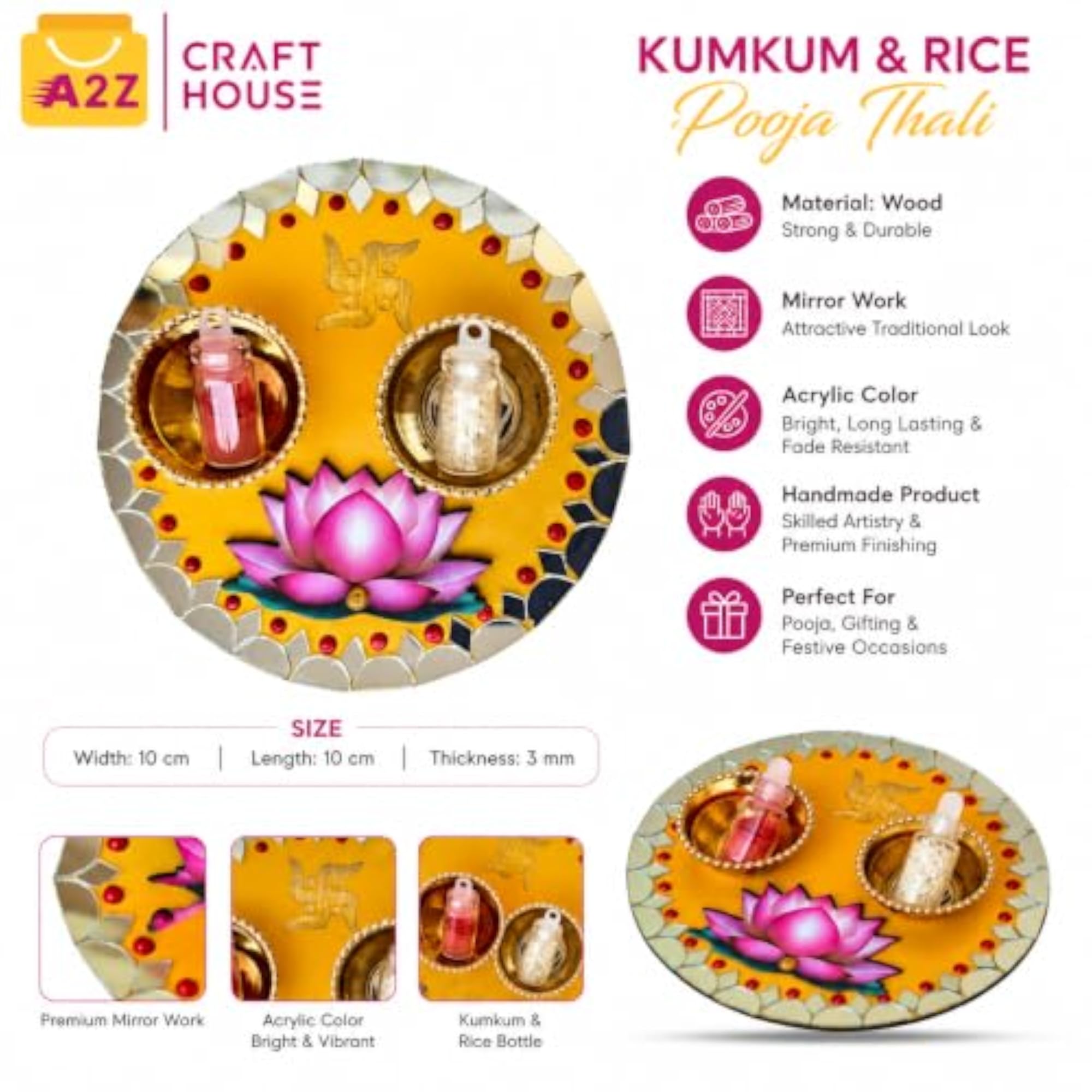 Rakhi Tilak Plate with Roli & Chawal