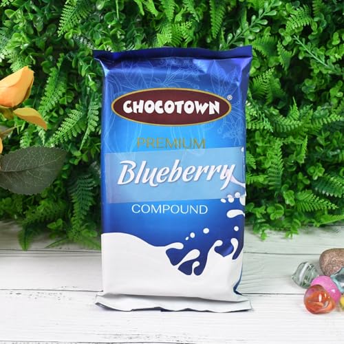 Image of Choco Nutri Town Premium Blueberry Compound Slab | Chocolate Bar For Making Cakes & Cookies - 500G