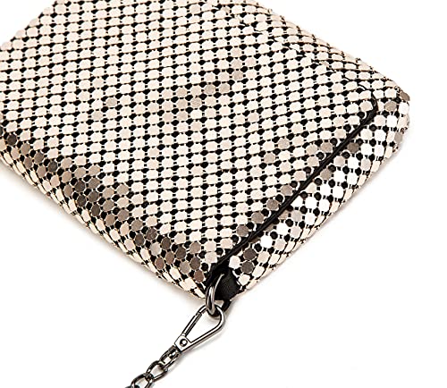 Evening Handbag Purse Crossbody Party Wedding Nightclub Shoulder Bag For Women - Metal Sequins Golden #TOP2