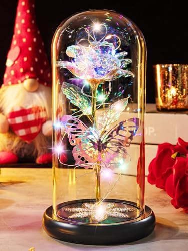 Mothers Day Flowers Gifts for Mom Women Birthday Gift, Galaxy Gla...