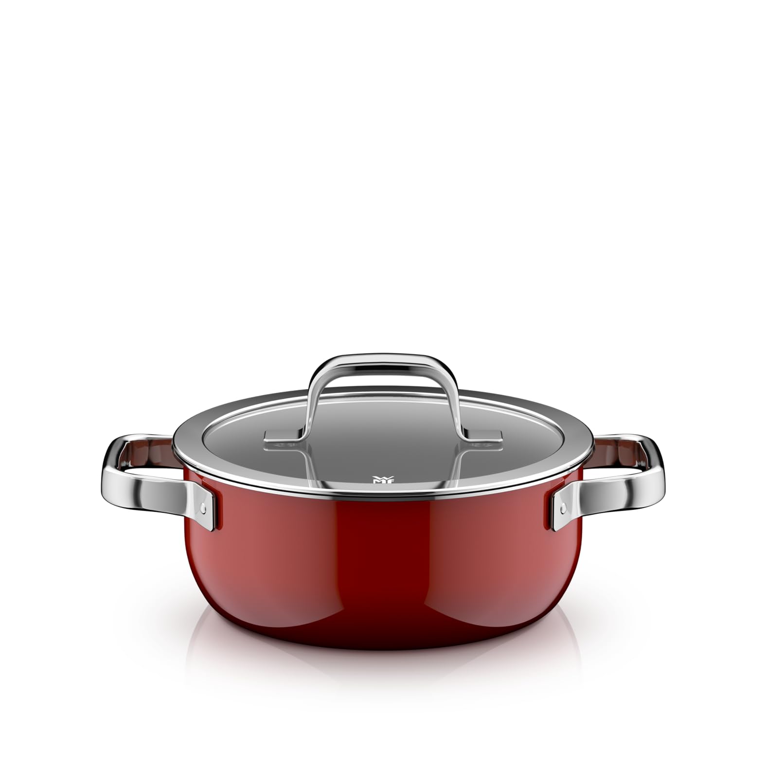 WMF Fusiontec Mineral Pro, Bratentopf, Deckel, 20 cm, langlebig, kratzfestes Material, Kochtopf Induktion, für alle Herdarten geeignet, Made in Germany, Passion Red, 0519515290
