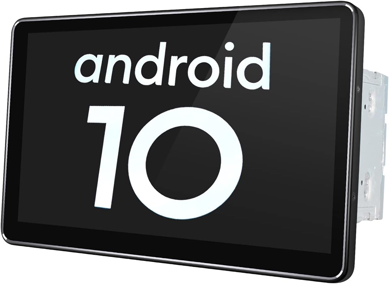 JOYING Android 10.0 System Universal Double Din 10.5 Inch IPS Touch Screen 4GB RAM 64GB ROM 8 Core GPS Sat Nav Support Bluetooth/5G WiFi/USB/SD/FM Radio/Android Auto/Subwoofer