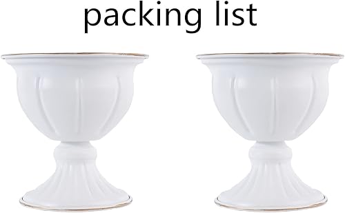 Miniatura 6 de 2 jarrones dorados para centros de mesa, 23.6 pulgadas  23.6 in, soporte de metal elegante de metal para arreglos florales de metal, soporte de