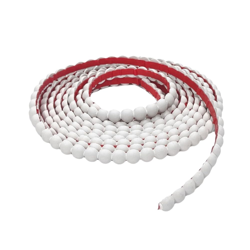 UDSKNV[KSL Flexible PVC Peel and Stick Molding Trim, 16.4 Ft Self-Adhesive Moulding Trim in White Bead for Wall Decoration Strip