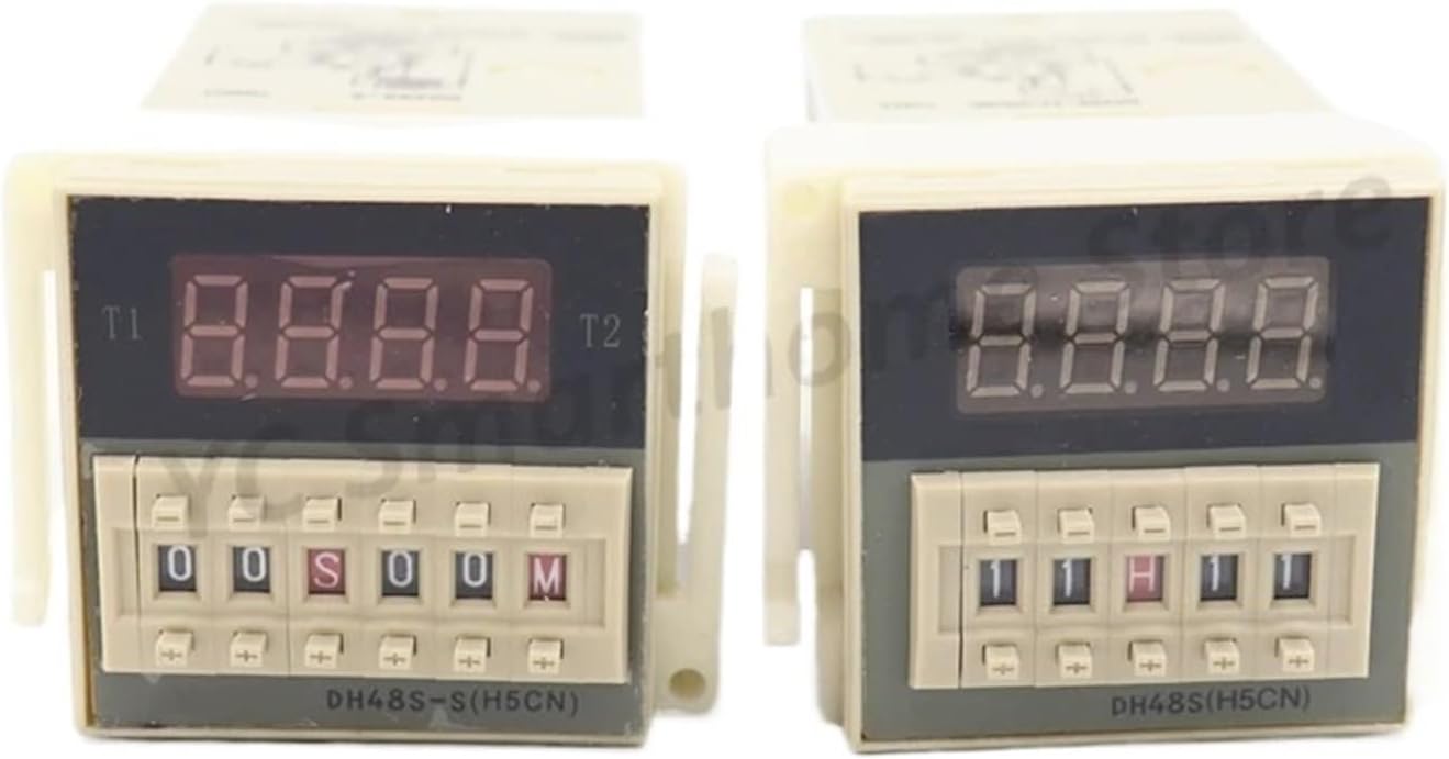 1pcs DH48S-2Z Digital Display time Relay Timer Power-on delay AC 220V 110V 36V 380V AC DC 24V 12V Two Open and Two Closed Output(DH48S-2Z AC 220V)