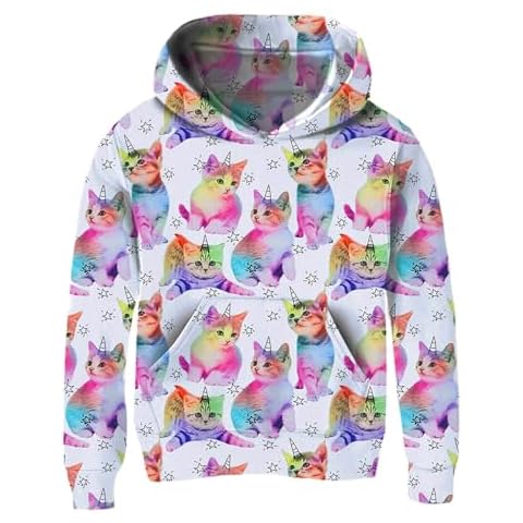 Xumplo 3D Printed Cat Hoodie for Girls Cover
