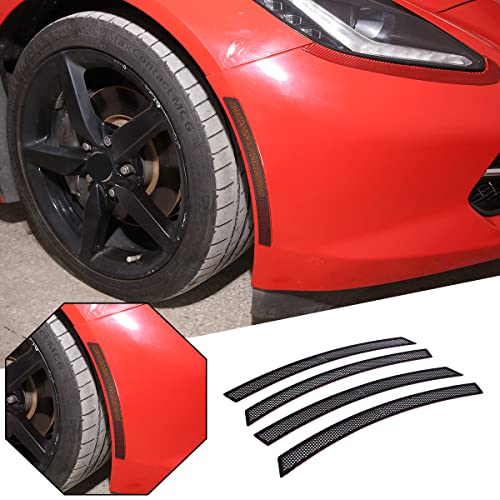 Parche de acero inoxidable negro para guardabarros de Corvette C7