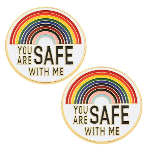 TISCH 2 Stück Broschen Pride Pin Badge Emaille Pins Pride Ally Pin Gay Pride Anstecknadeln Metall Mode Brustpin Für ärzte Krankenschwestern Sicherheitspersonal Lgbtq Accessoires (B)