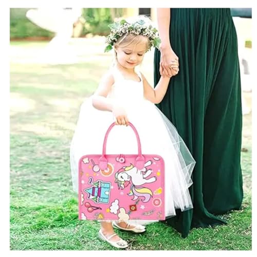 Image of Breatoi Toddlers Busy Board,Sensory Boards For Autism Toys,Interactive Educational Toys 2+ Years Old Girls Boys Learn To Dress,Fine Motor Skills Travel Toys For Airplane Or Car (Unicorn),Multicolor