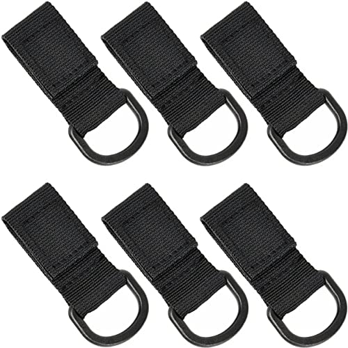 YONCONO Lot de 6 sangles de fixation en nylon de type Molle D pour sac à dos, accessoires de sac à dos, anneau en T, adaptateur à boucle en D pour sacs Molle Cover