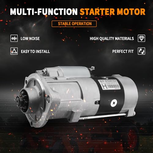 Ovabeyna Starter 18398 Compatível com Minicarregadeira Thomas 225 245 T245, Gerador Kubota SQ3350SW