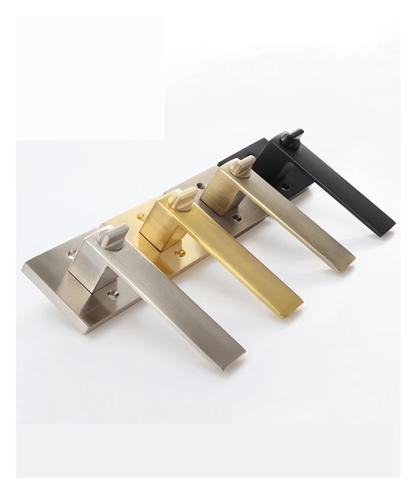 SJLOYNWQ Indoor Door Lock Household Three-Pole Bathroom Ball(Bronze)