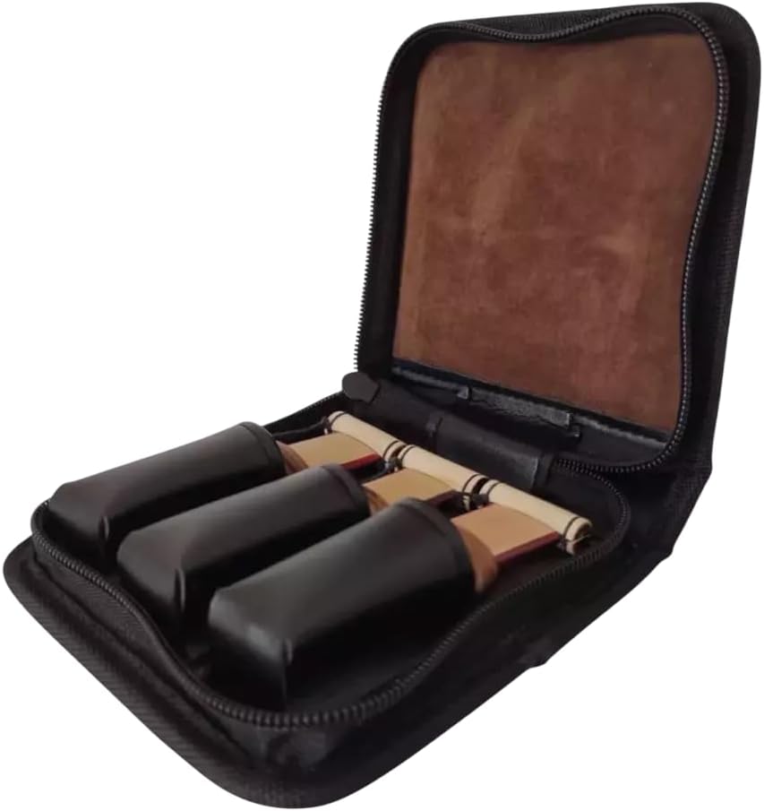 3 Professional Reeds With Leather Case, Armenian Duduk Reeds key A, handmade Ramish Oboe Balaban Woodwind Instrument, Mey Ney