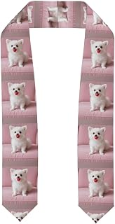 Cute Dog Graduation Stole 2026, Personalized Graduation Sash with Picture, Custom Grad Stole 51.2"