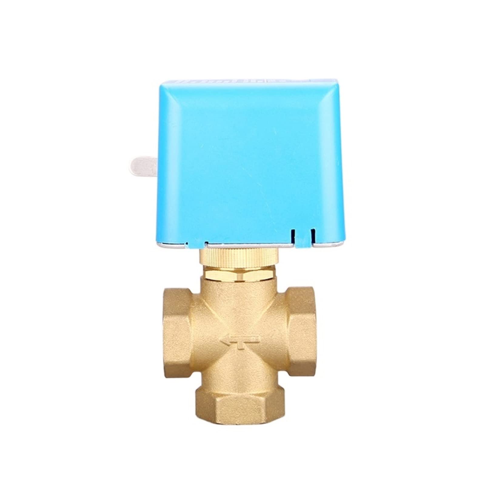 QRUYHBAJU Withstand high Pressure and Temperature Extremes 3 Way DN20 Motorized Electric Brass Globe Valves 2 Wire AC 220V Stop Shut-Off Valve
