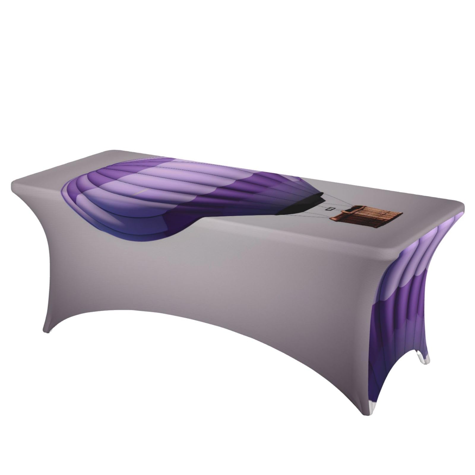 Nappe élastique rectangulaire lavande avec installation facile et rapide