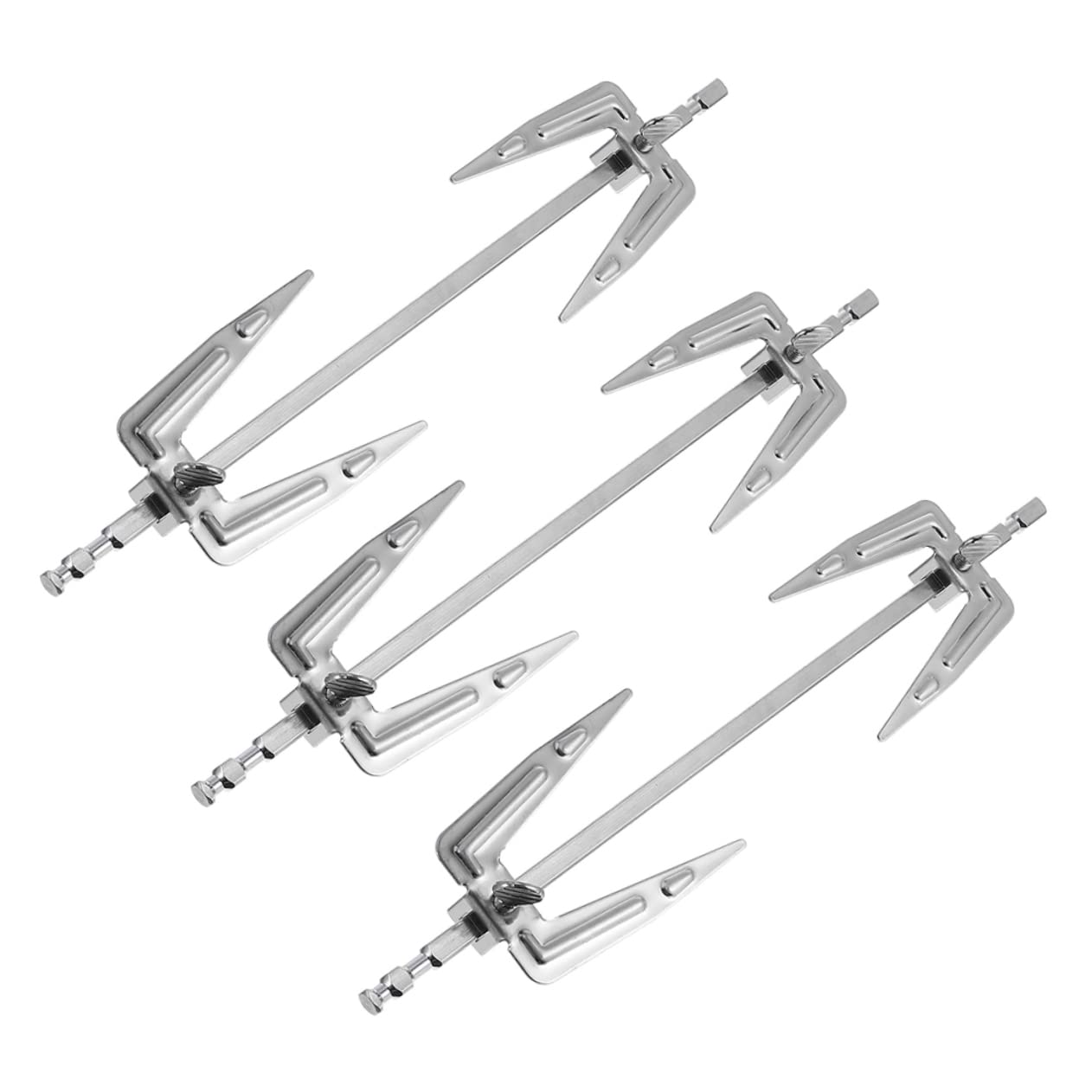 Milisten 3pezzi Fork Per Barbecue in Acciaio Resistente Forchette Per Friggitrice Ad Aria Utensili Da Campeggio Per Cibo Spiedini Per Barbecue Resistenti e Duraturi