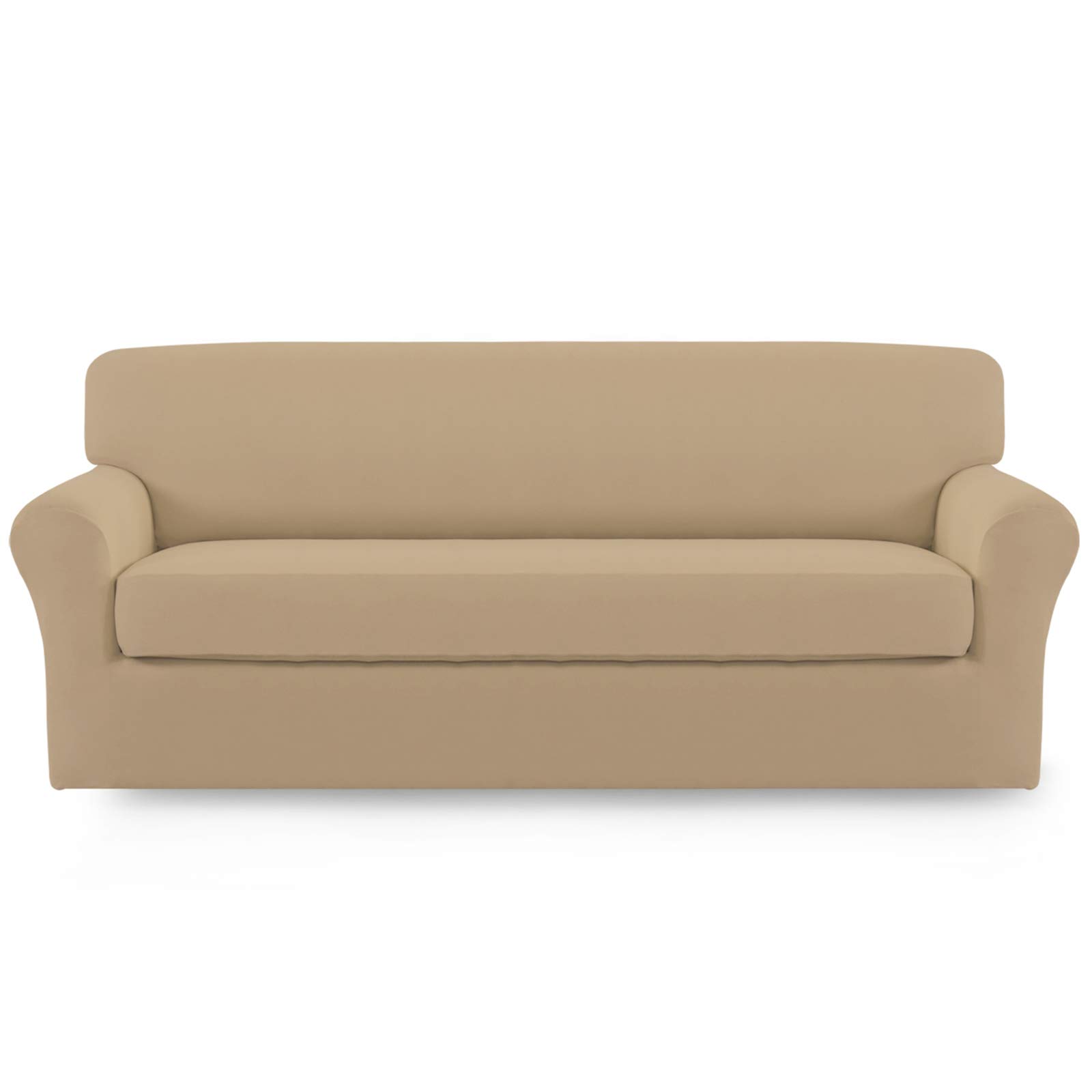 Easy-Going 2 Pieces Stretch Oversized Couch Sofa Slipcover Washable