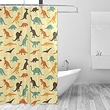 JSTEL Duschvorhang 152,4 x 182,9 cm, Vintage-Stil, Shabby Chic, Blumenmuster rosa Rose, aus Polyester, schimmelresistent, Polyester-Mischgewebe, Multi 12, 60 x 72 inch