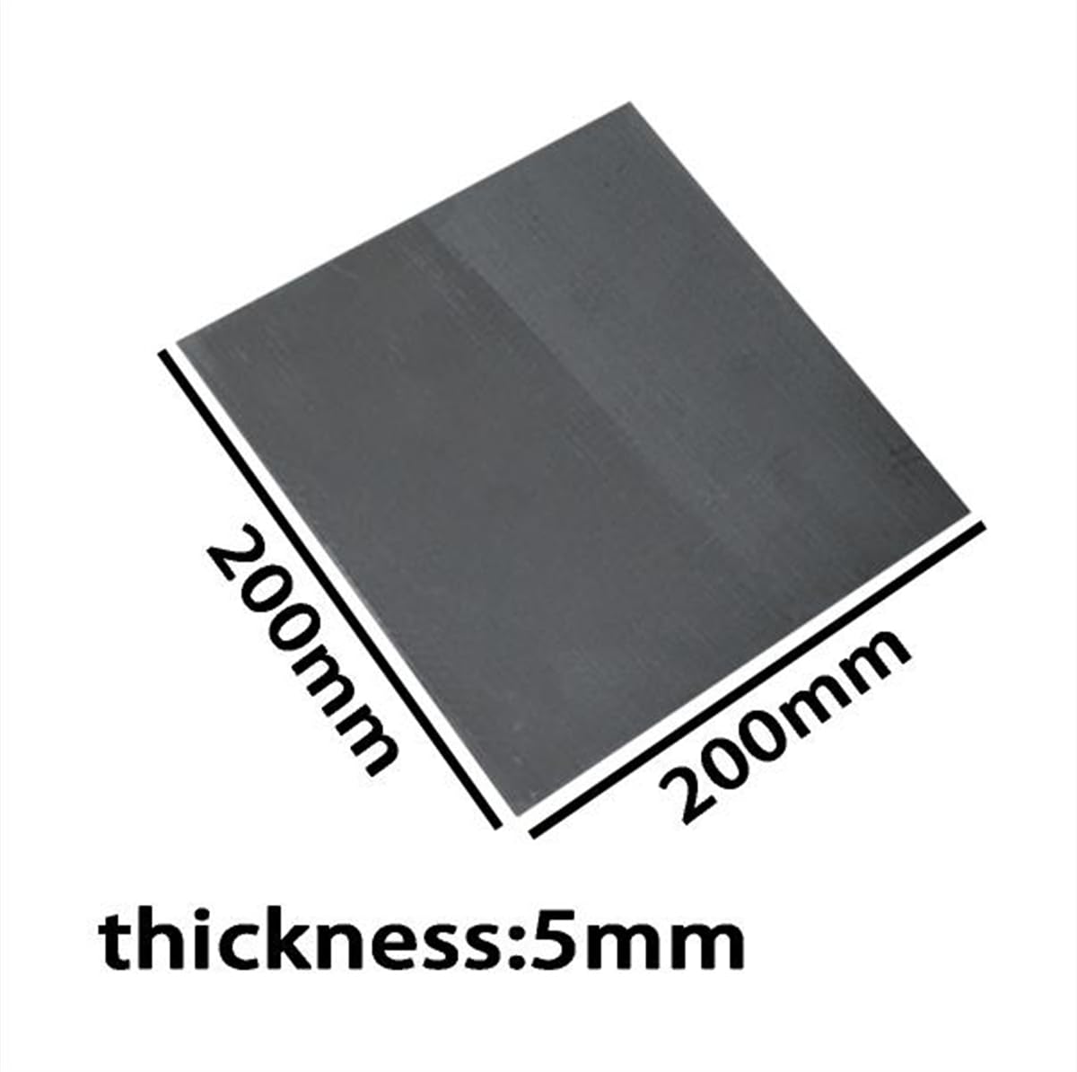 Płyta z folii grafitowej o wysokiej czystości do przewodzącego rozpraszania ciepła - 200 mm x 200 mm x 3-5 mm, 1 szt.(Thickness 5mm)