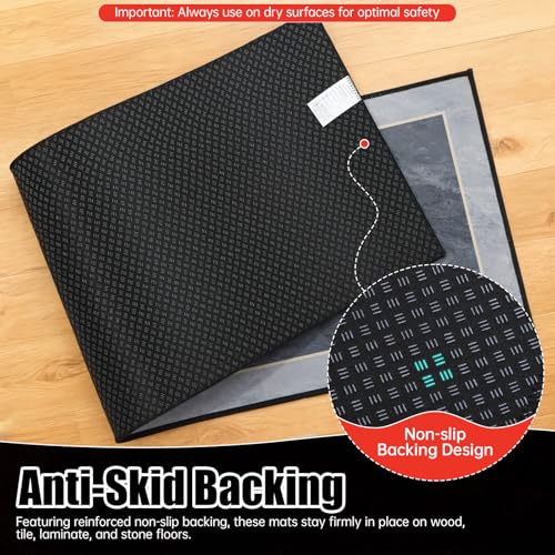 BWBIKE Kitchen Rug Set 2 Piece, Non-Slip Anti-Slip Comfort Cushioned & Machine Washable, Absorbent Stain-Resistant Floor Mat for Kitchen Next to Sink - Image 3