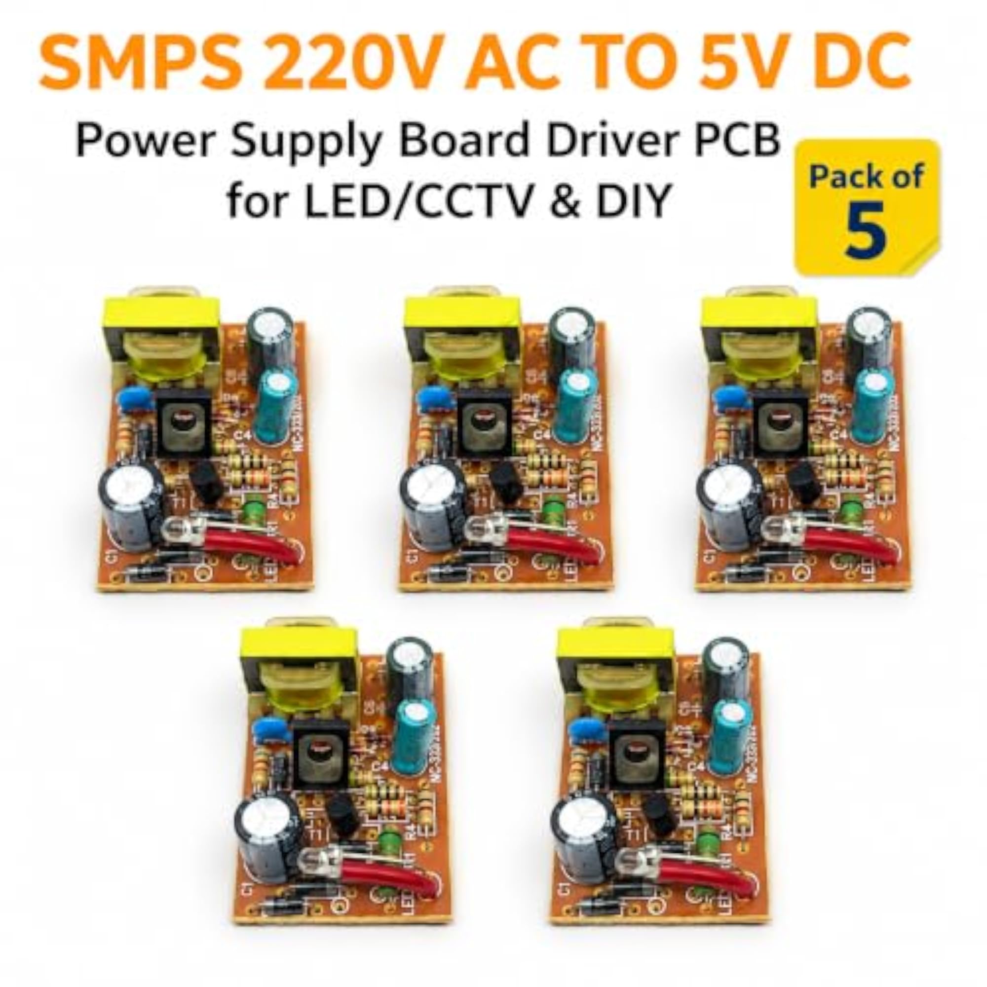 SMPS 220V AC to 5V DC Power Supply Board Driver PCB