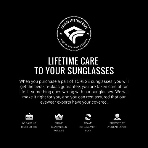 image for Torege Polarized Sports Sunglasses for Men Women Cycling Running Drivi