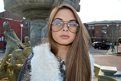 Image of OWL Classic Aviator Style Sunglasses Metal Frame Colored Lens UV 400 Unisex