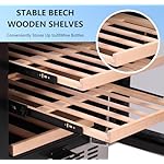 Antarctic Star 15 Inch Wine Cooler Refrigerator,28 Bottles Built-in Dual Zone Freestanding Fridge with Stainless Steel Double-Layer Tempered Glass Door - Image 4