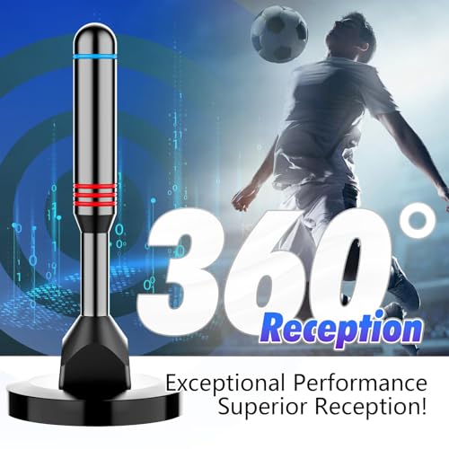 Image of Digital TV Antenna for Smart TV Indoor, TV Antenna with Strong Magnetic Base, 360&Long Range Reception HD Antennas for Local Channels, Easy Installation for TV Without Cable (5.0 in)