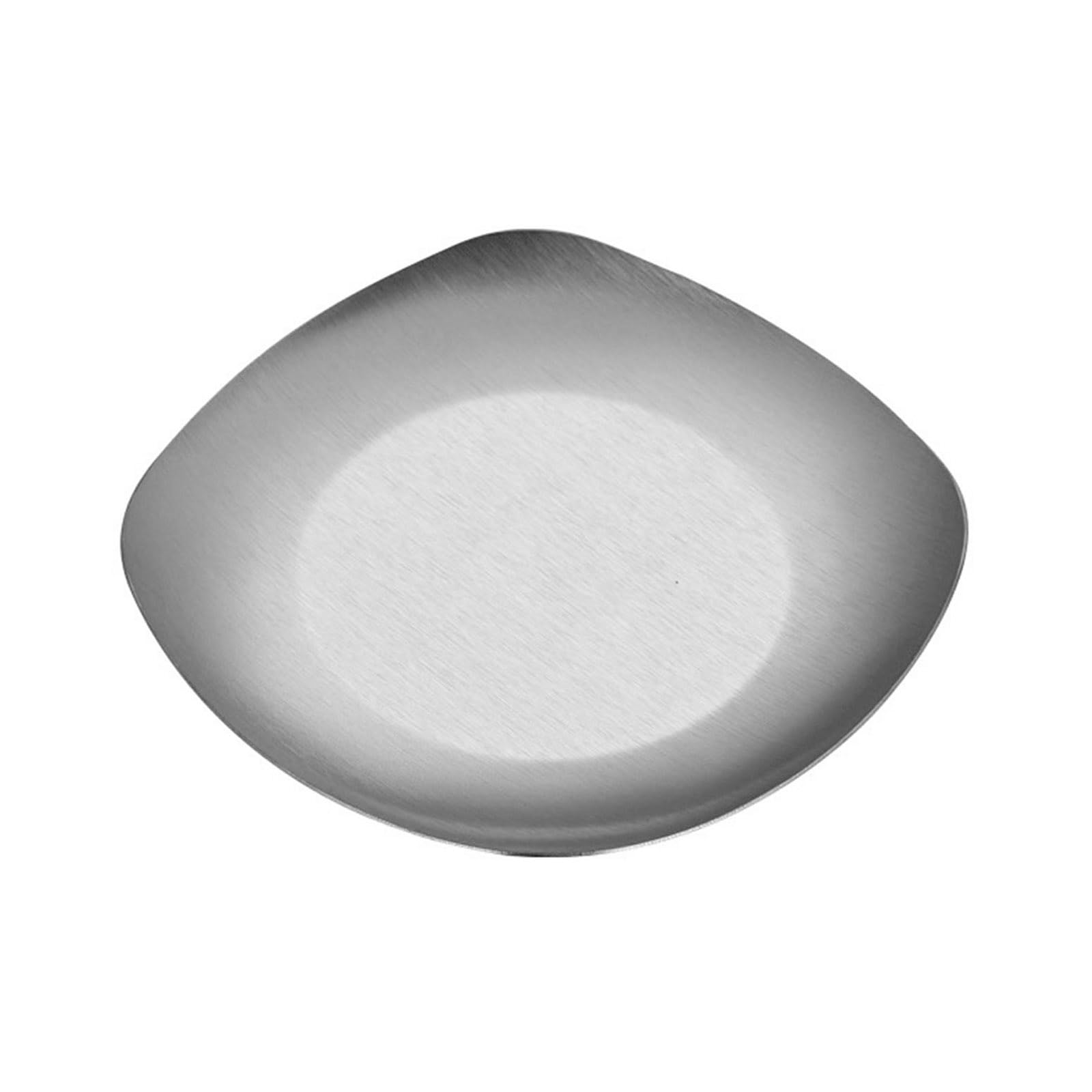 Xinsheinelry Korean Styles Metal Sauce Dipping Bowl 304 Stainless Steel Condiment Elegant Dining Tableware for Family Gathering Rustproof Appetizer Plates
