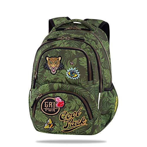 Mochila Parches Power Green Dart Coolpack