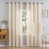 【Einfaches Design】CUCRAF Leinen vorhang besteht aus 90% Polyester und 10% Leinen, Leinen vorhänge können ein wenig natürliche Stimmung in Ihrem Zimmer hinzufügen.Der CUCRAF Leinenvorhang kann den Raum gut schmücken, und die Leinenstruktur kann Menschen die Natur genießen und entspannen lassen