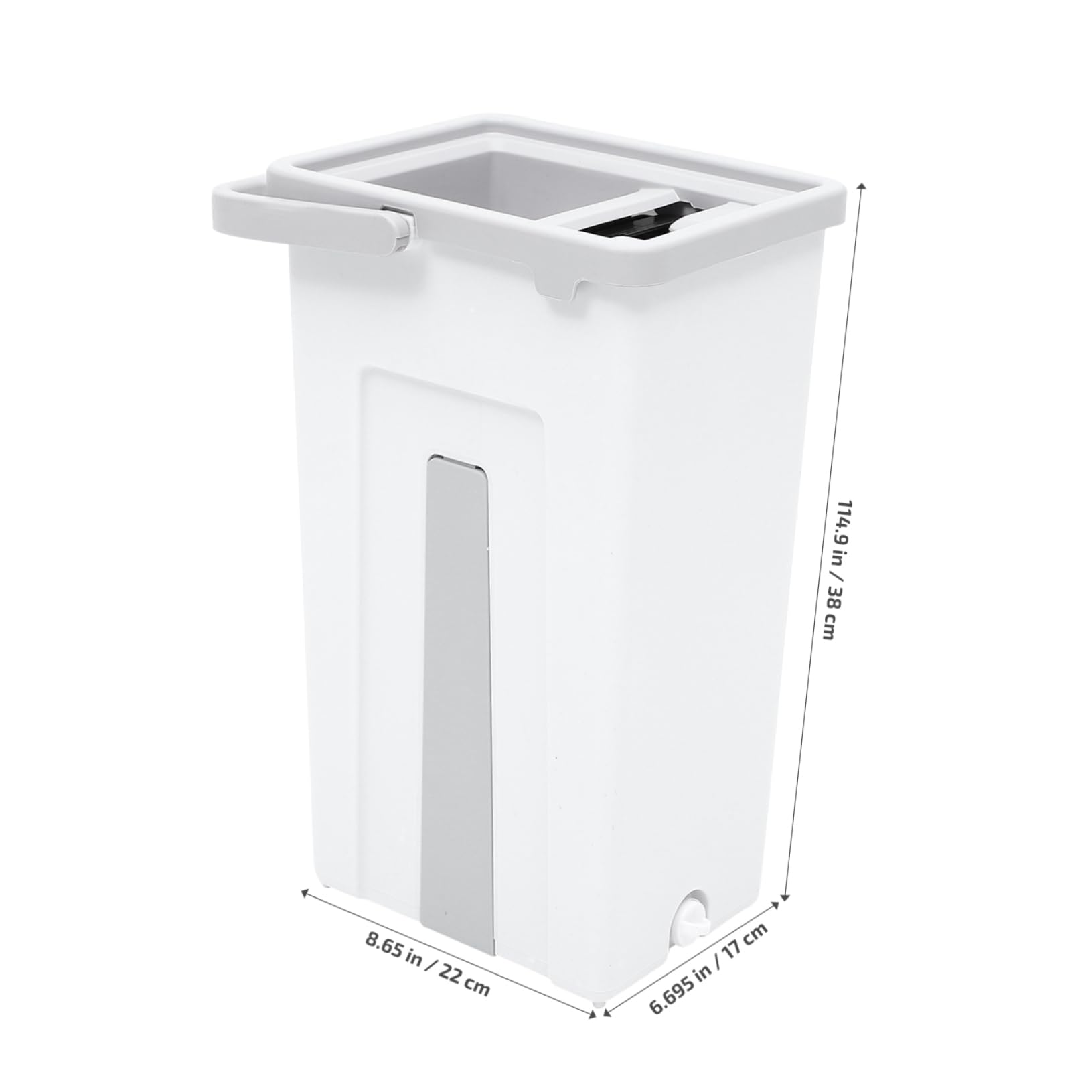 Trapeador Giratorio de Microfibra con Cubo para Limpieza Doméstica | Juego 1 Set con Cubo y 6 Paños de Repuesto, Mango Integrado, Plástico y Acero Inoxidable