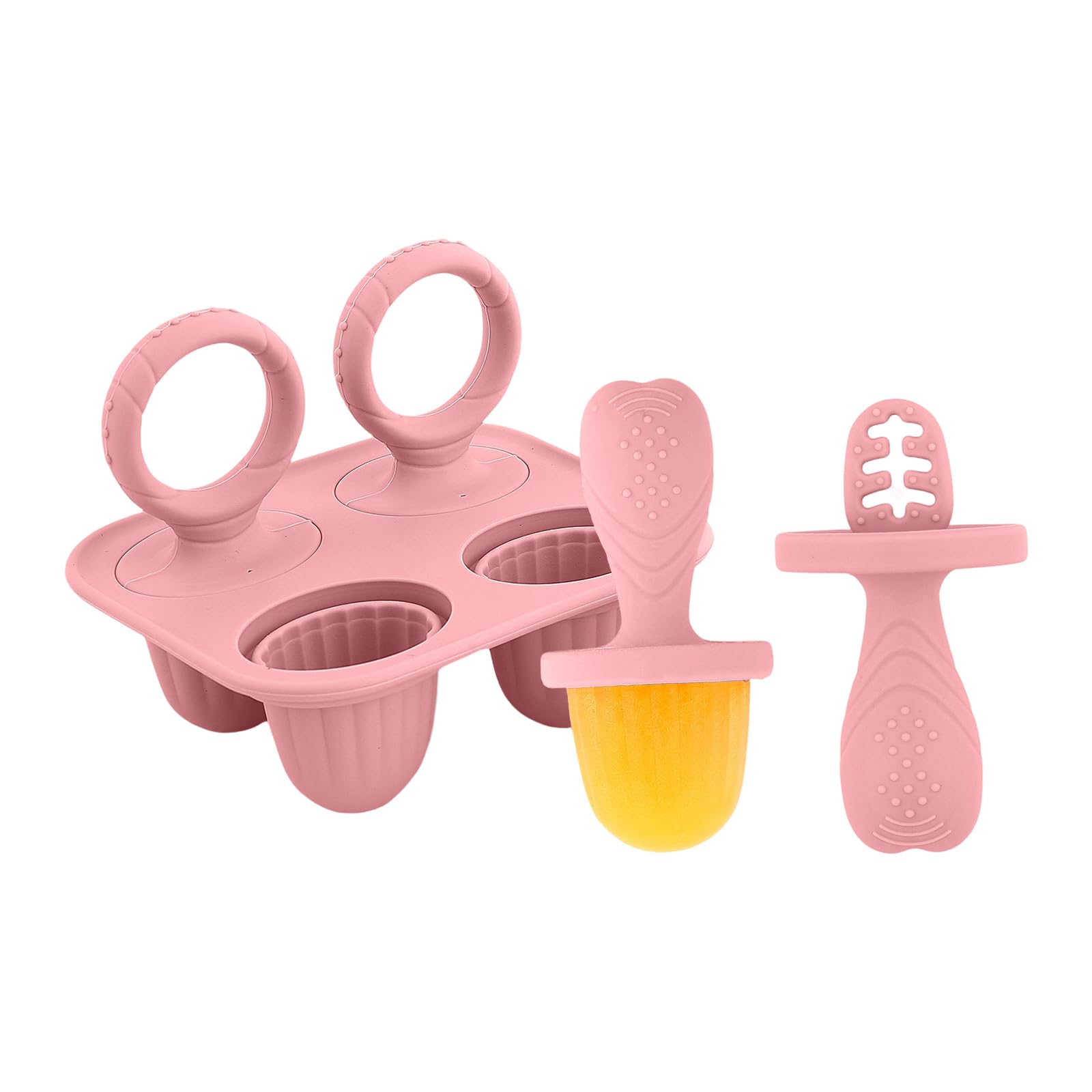NVOQILIN Childrens Popsicles Tray Flexible Freezers Maker Popsicles Maker Quick Unmolding for Parent Child Cooking Activity Multicolor Ices Molds