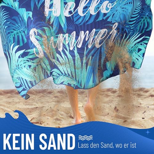 Pameil Strandhandtuch XXL Mikrofaser Badetuch 200x100cm,Mikrofaser Strandtuch Kompakt und Sandfest, Leicht und Schnelltrocknend Reisehandtuch für den Strand,Gym, Travel,Sauna, C04-042-03