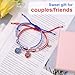 Spider Friendship Matching Bracelets, Adjustable Red and Blue Couple Bracelets for Best Friends Relationship Valentines Birthday Jewelry Gift for Lovers Girls Boys Daughter Son BF GF