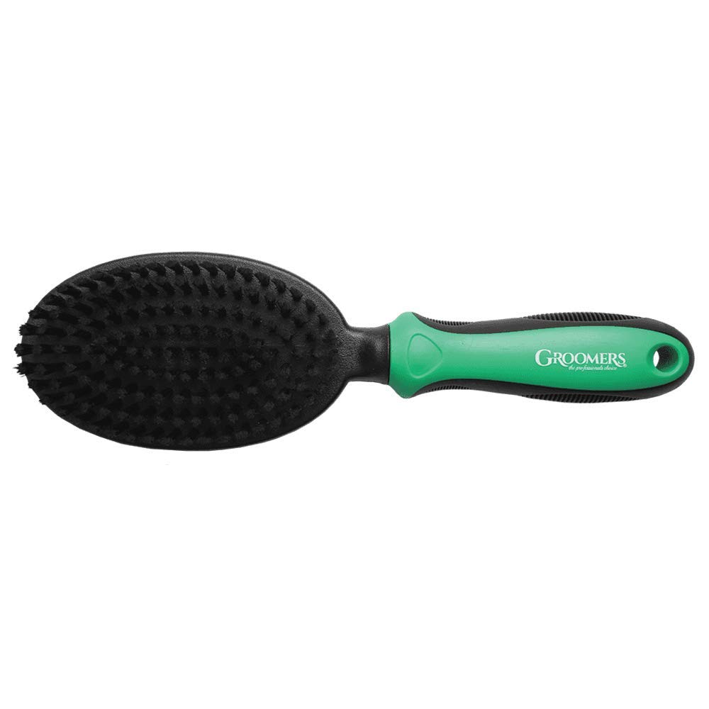 Groomers Bristle Brush for Short Hair Breeds | Professional Dog Grooming Essentials | Ergonomic Non Slip Handle 24cm
