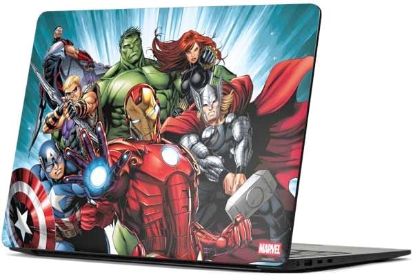 Skinit Decal Laptop Skin Compatible with Surface Laptop 7 15in - Officially Licensed Marvel Classic Comics Avengers Assemble Design