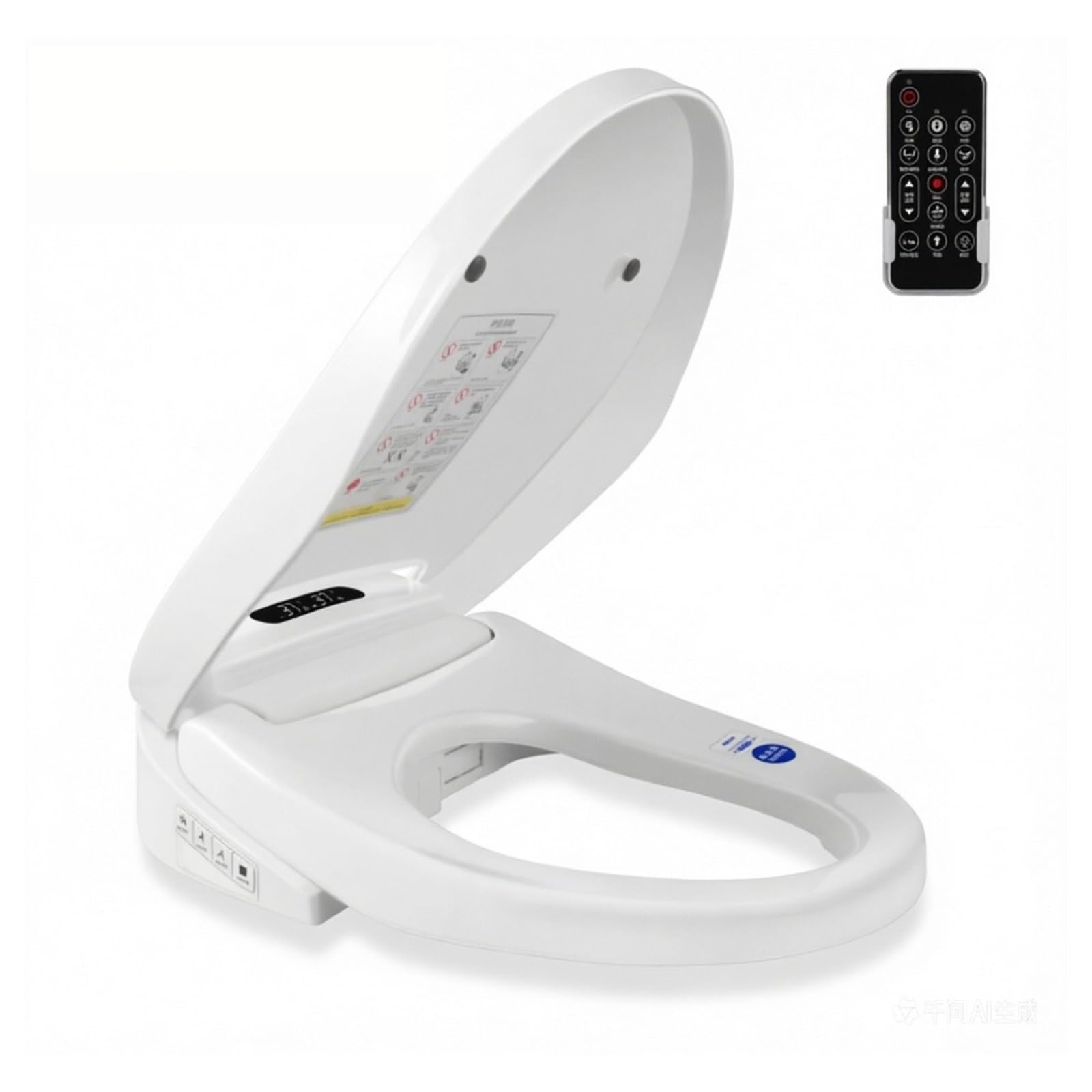 Tapa De Asiento Inodoro Inteligente, Bidé Con Control Remoto Secador Instantáneo Agua Caliente, Protección Antiescaldaduras Y Fugas, Ahorro Energía Resistente Y CóModo(480mm)