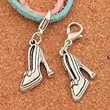 BD-22405 DIY Beads Igh Heels Shoes Lobster Claw Clasp Charm Beads 33.2x12mm 22pcs Zinc Alloy Jewelry DIY C236