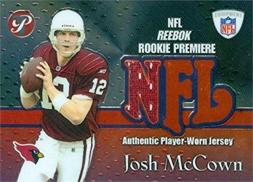 Sports Memorabilia Autograph Warehouse 343131 Josh McCown Player Worn Jersey Patch Football Card - Arizona Cardinals 2002 Topps Rookie Premier No. RPRJM