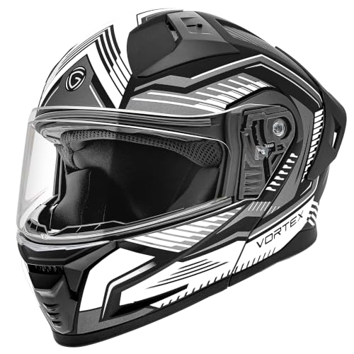 Image of Gliders Vortex D1 Flip-Up Full Face Helmet with Spoiler with Clear Visor