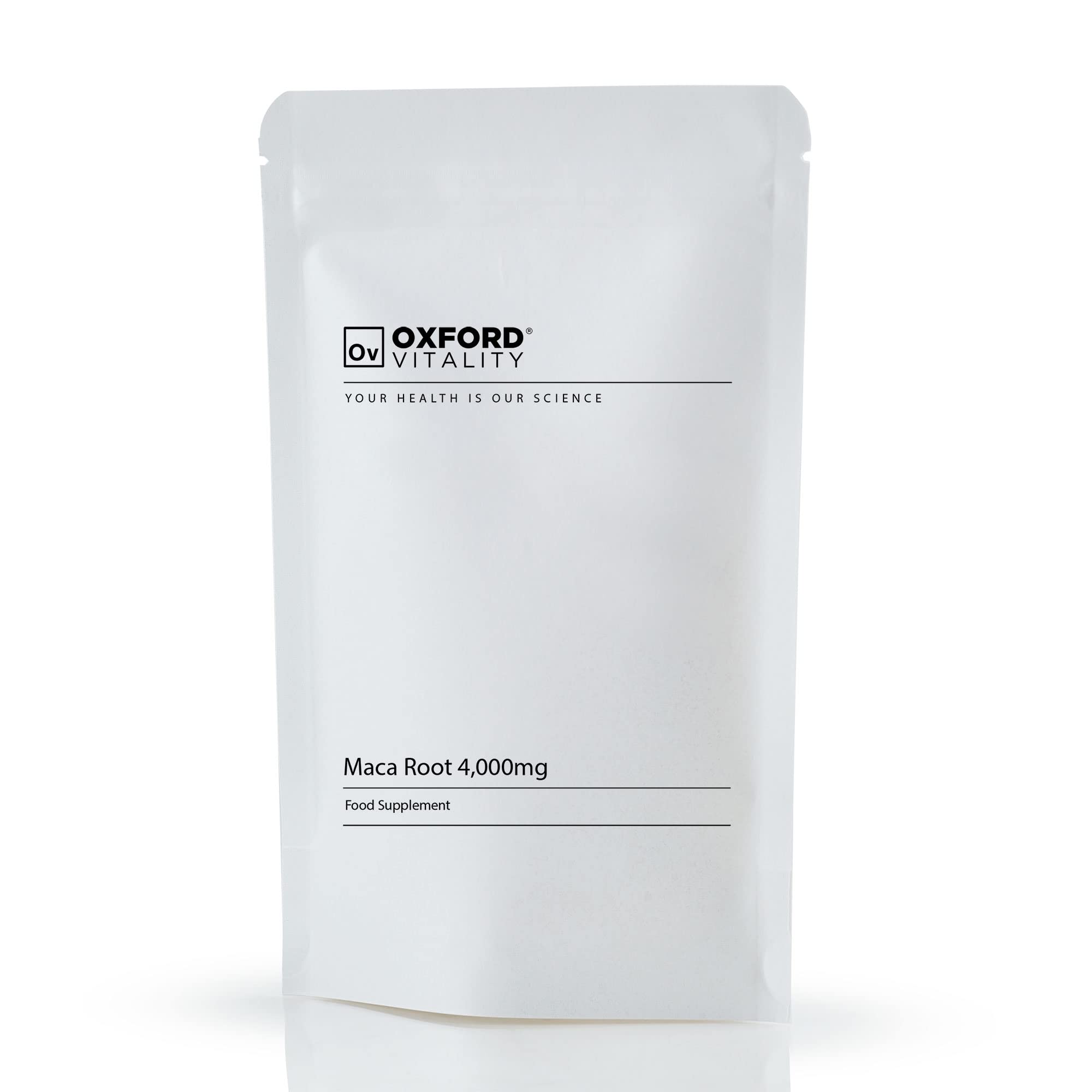 Maca Root Capsules | 4,000mg Ultra Strength Supplements for Women & Men | Energy & General Health | Oxford Vitality