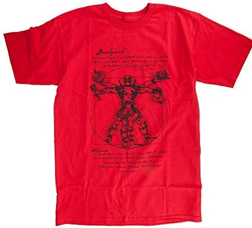 Marvel Vitruvian Deadpool Mens T-Shirt