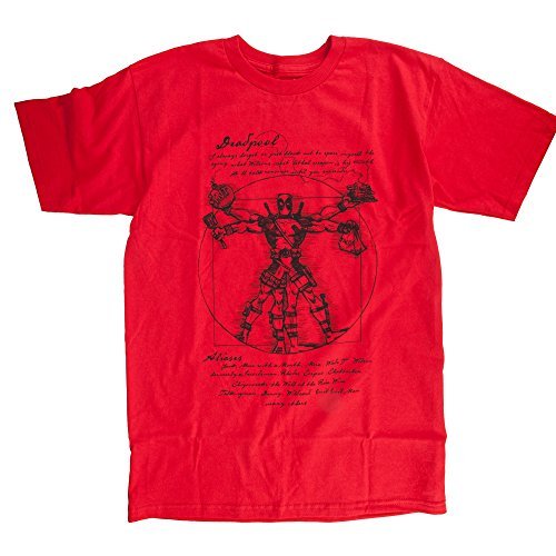 Marvel Vitruvian Deadpool Mens T-Shirt