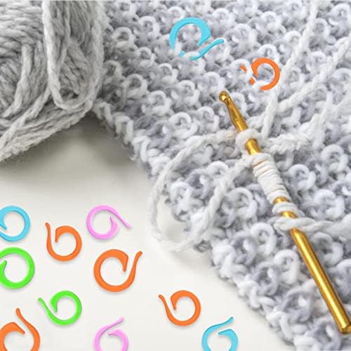 50pcs Knitting Stitch Markers,Random Colors Stitch Markers Crochet,Stitch Markers Clips,Plastic Crochet Stitch Markers for Sewing Knitting DIY Handmade Needle Hooks Craft Supplies(25Large+25Small)
