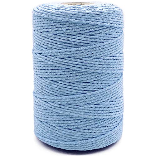 Twine String,500 Feet Cotton Butchers Twine String Cooking Kitchen Twine For Crafts Roasting Gift Wrapping Diy Decoration Gardening Packing Materials,Baby Blue #TOP19