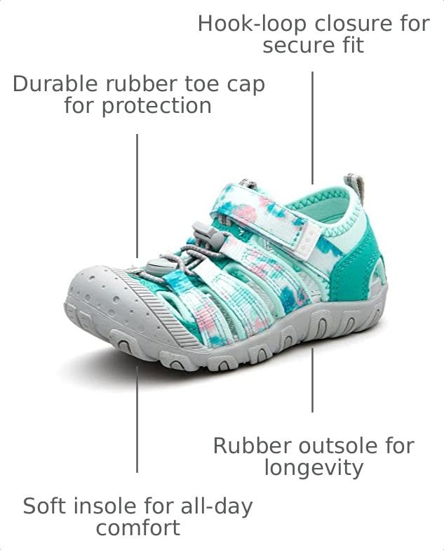 Image of Weestep Toddler Little Kid Boys and Girls Close Toe Hook Loop Sandal