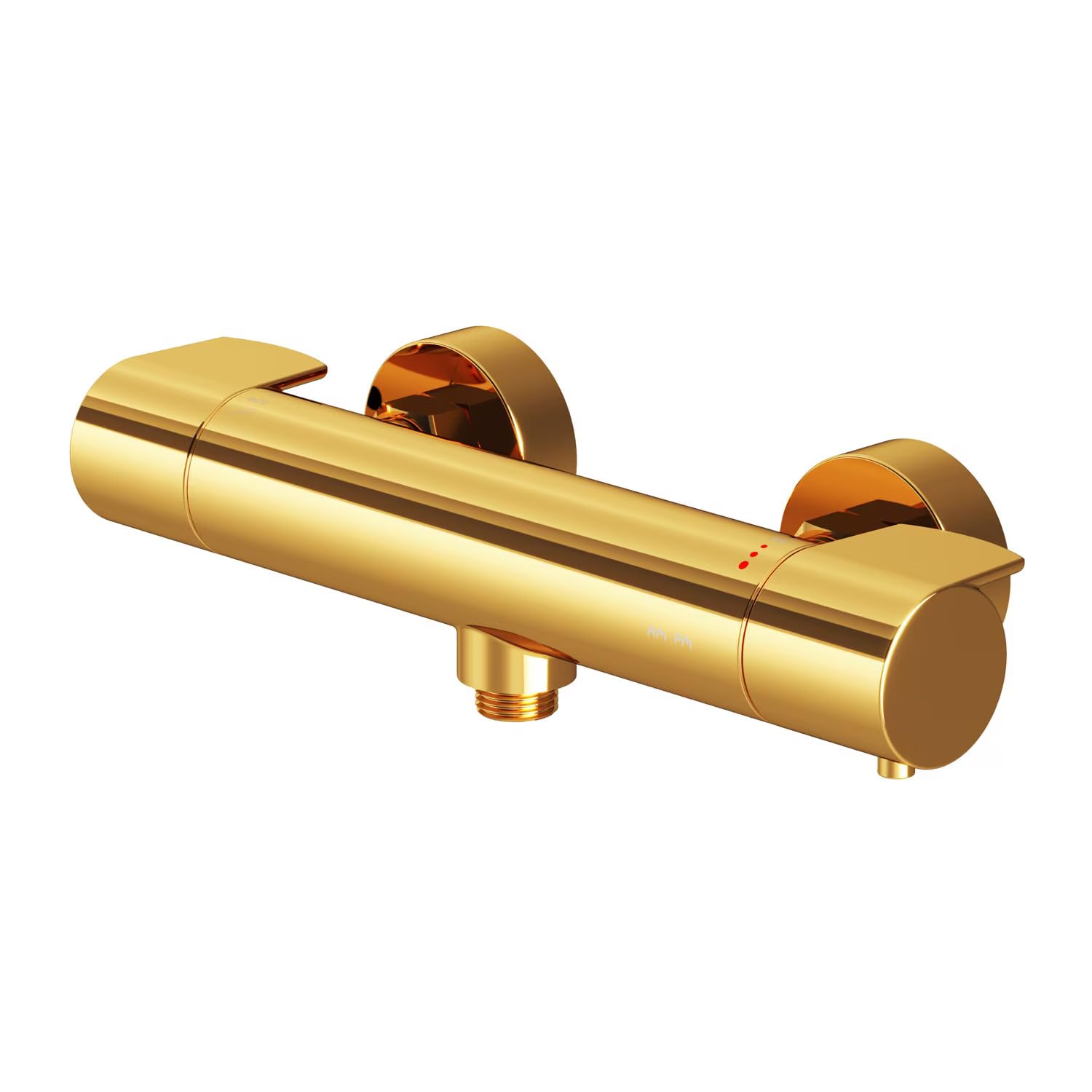 AM.PM X-Joy – Termostato de ducha dorado, grifo de ducha con termostato, grifo mezclador de ducha, antiquemaduras y bloqueo de seguridad a 38°, termostato